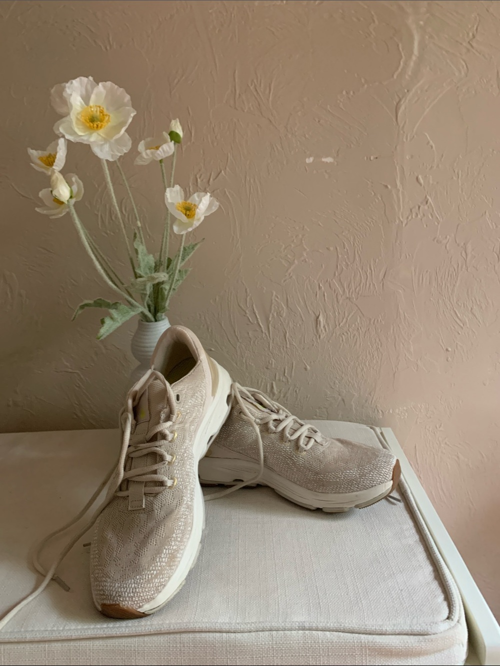 Ryka Women's Knit Athletic Sneakers - Cream/Tan